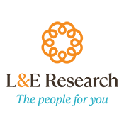 L&E Research The people for you logo