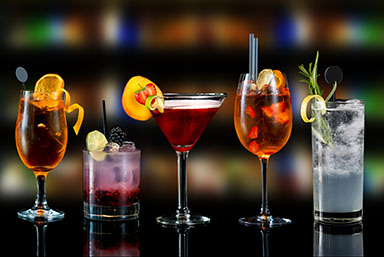 selection of cocktails