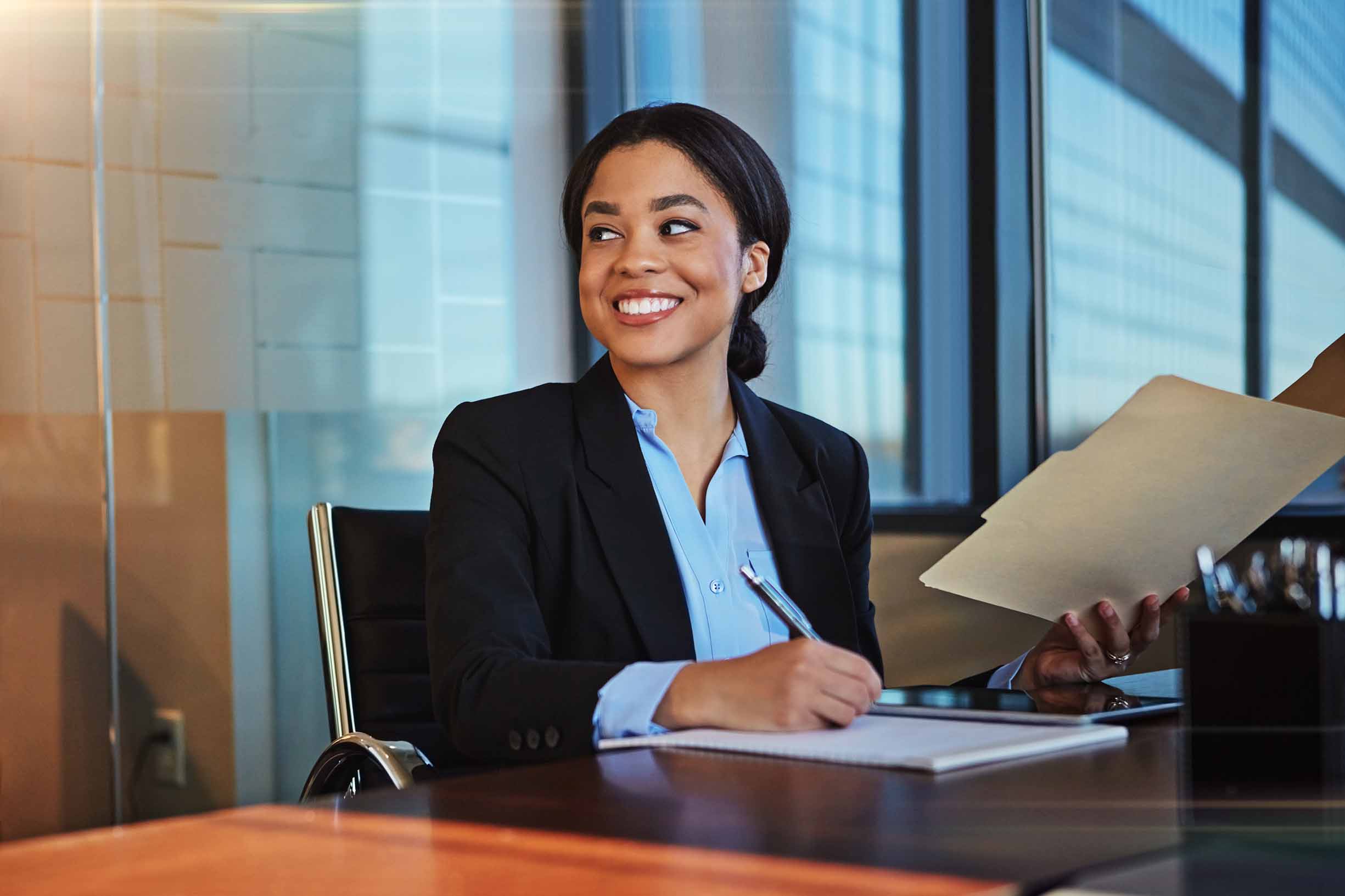 Cropped shot of a businesswoman sitting thoughtfully in her office