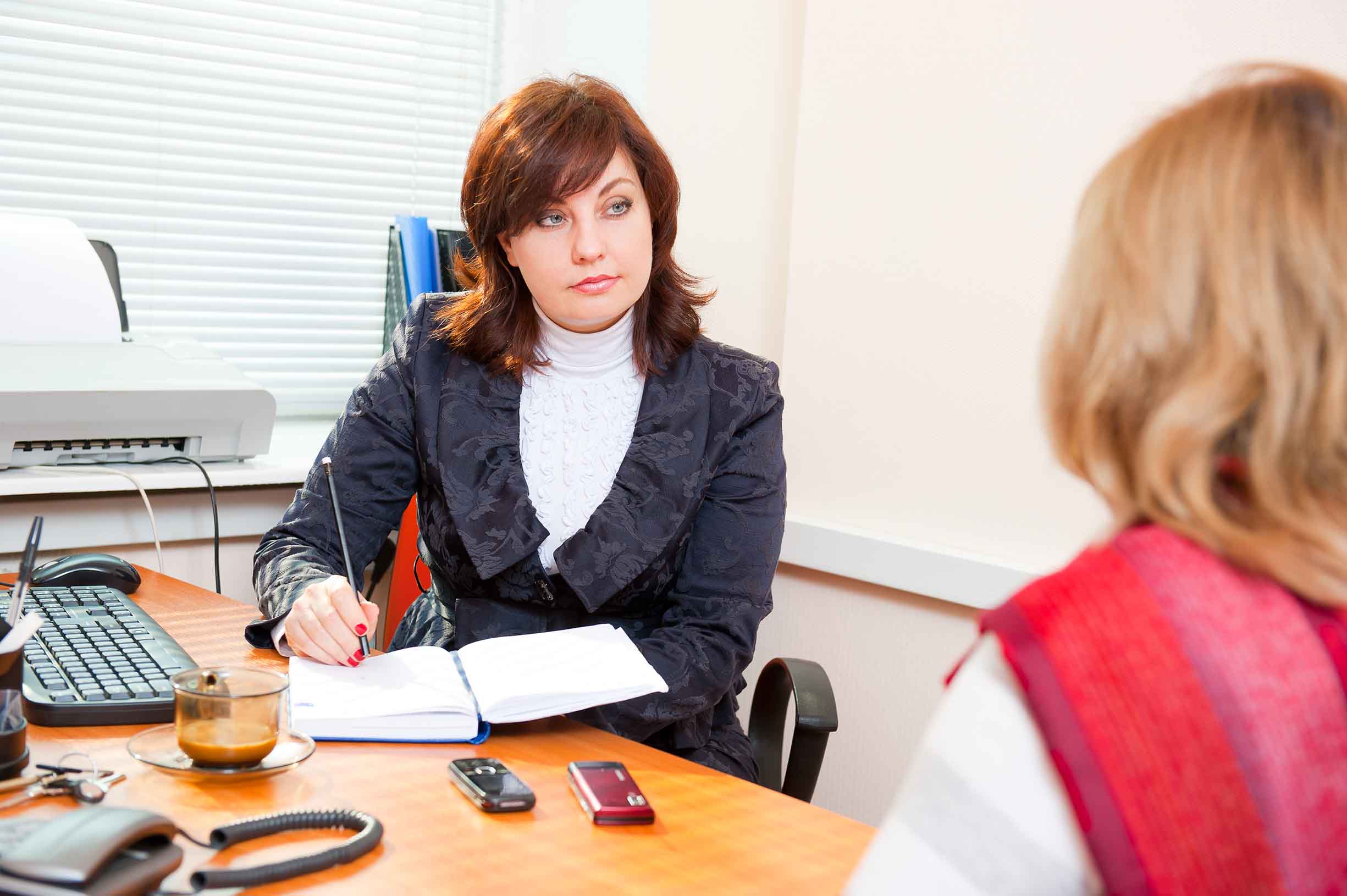 Business woman meets with a colleague on business