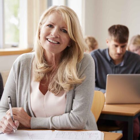 Woman Attending Adult Education Class