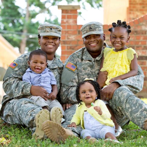 Image of a real military family.
