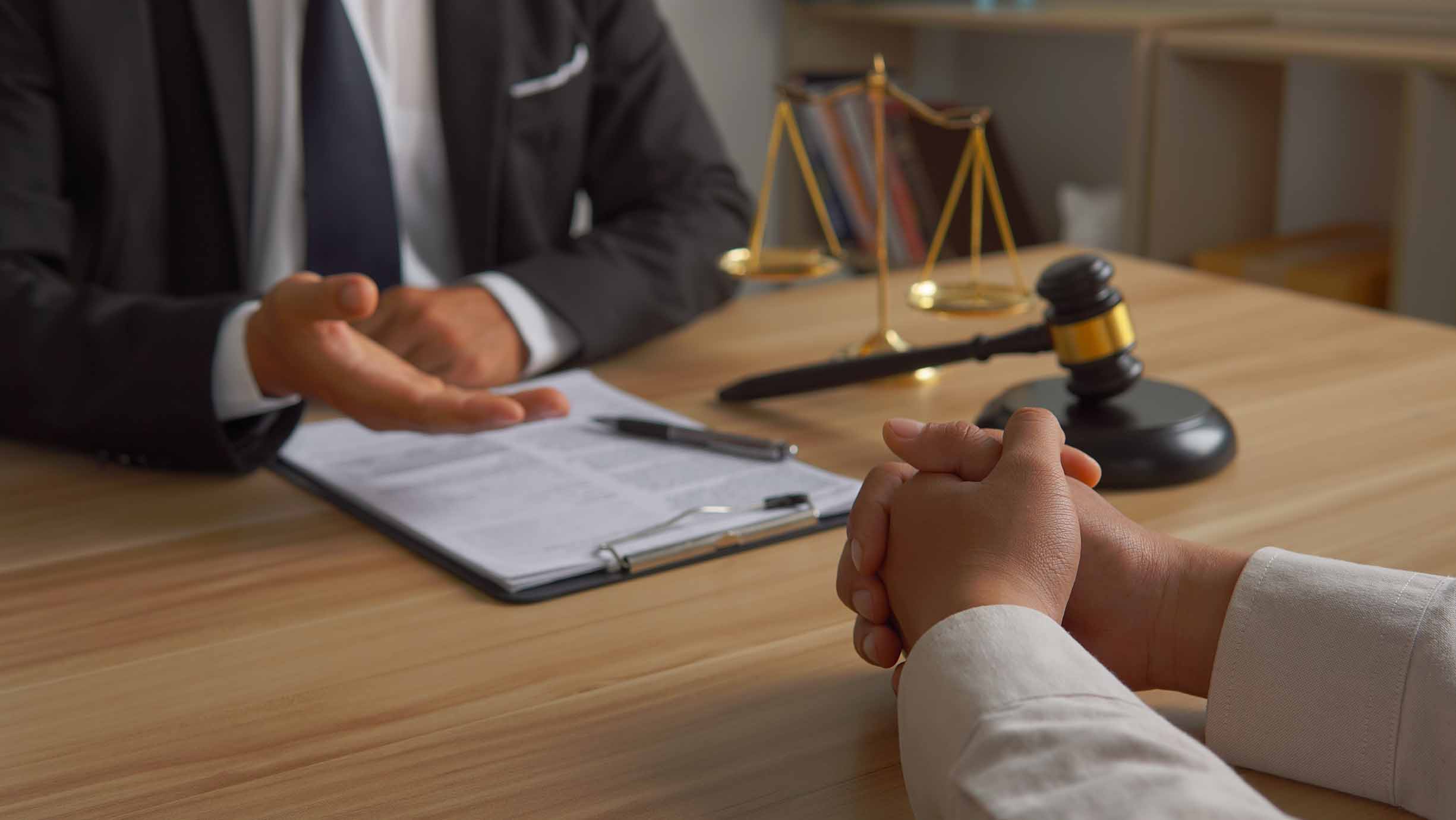 Lawyer accepting contract approval, rights of liberty, defending client.